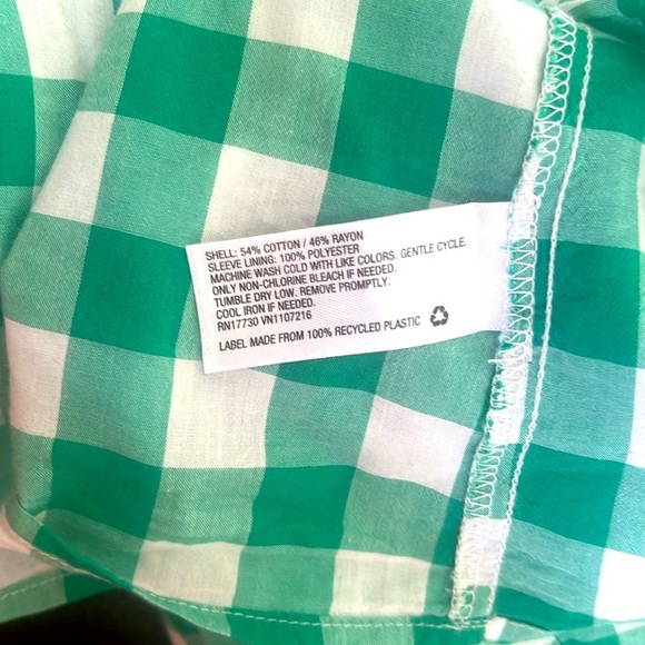 a new day Green Plaid V-Neck Blouse - Picture 6 of 6